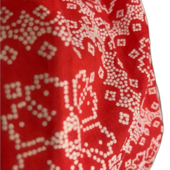 Vintage 70’s  Victorian high neck long sleeve red & white maxi dress size 6 - Picture 9 of 11